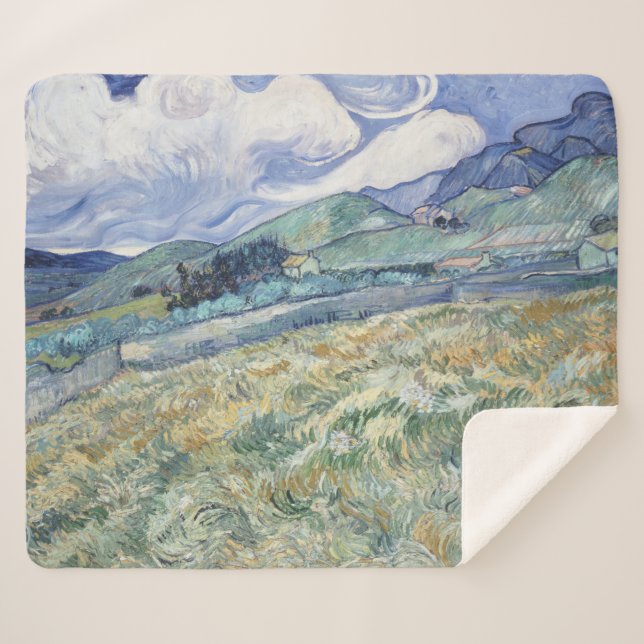  Landscape Behind Saint-Paul Vincent van Gogh  Sherpa Blanket (Front (Horizontal))