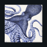 Landscape Blue Octopus Magnet<br><div class="desc">Landscape Blue Octopus by Fab Funky. Features an up-close shot of a purplish blue octopus.|191000D</div>