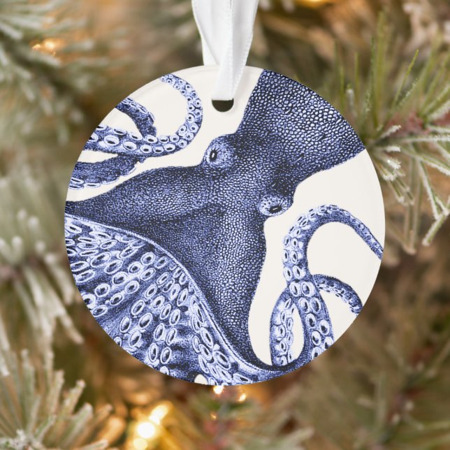 Landscape Blue Octopus Ornament (Tree)