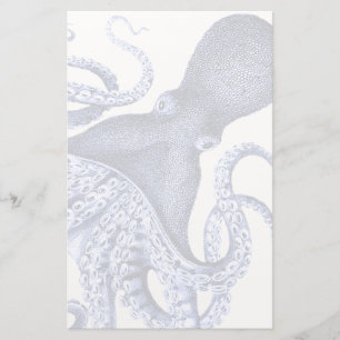 Landscape Blue Octopus Stationery