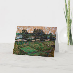 Landscape, Bridge Across Oise by Vincent van Gogh Card