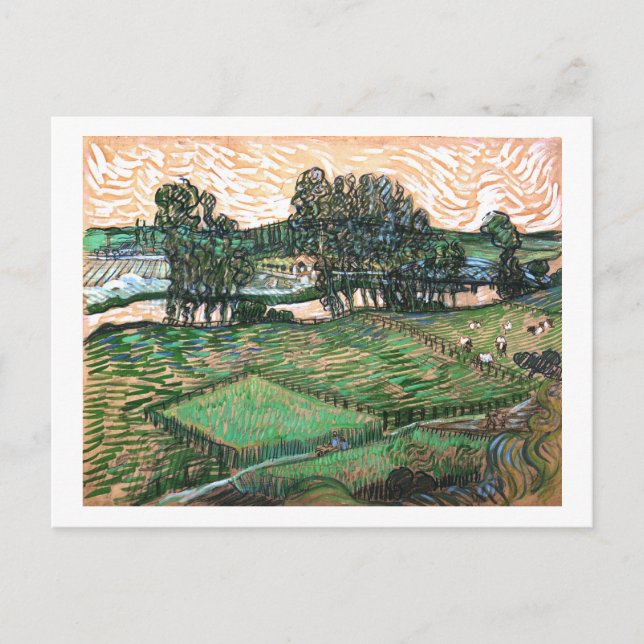 Landscape, Bridge across Oise, Vincent van Gogh Postcard (Front)