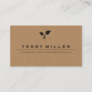 landscape business card / gardener business cards