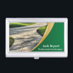 Landscape Business Professional Business Card Holder<br><div class="desc">Business Card Holders for landscapers, lawn designer, lawn services, outdoor services, etc... Matching business cards available. 100% Customisable. Ready to Fill in the box(es) or Click on the CUSTOMIZE button to add, move, delete or change any of the text or graphics. Made with high resolution vector and/or digital graphics for...</div>