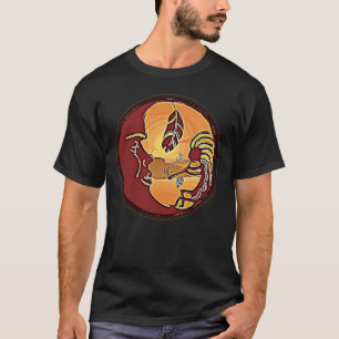 Landscape Button - Kokopelli Moon Feather 1 T-Shirt