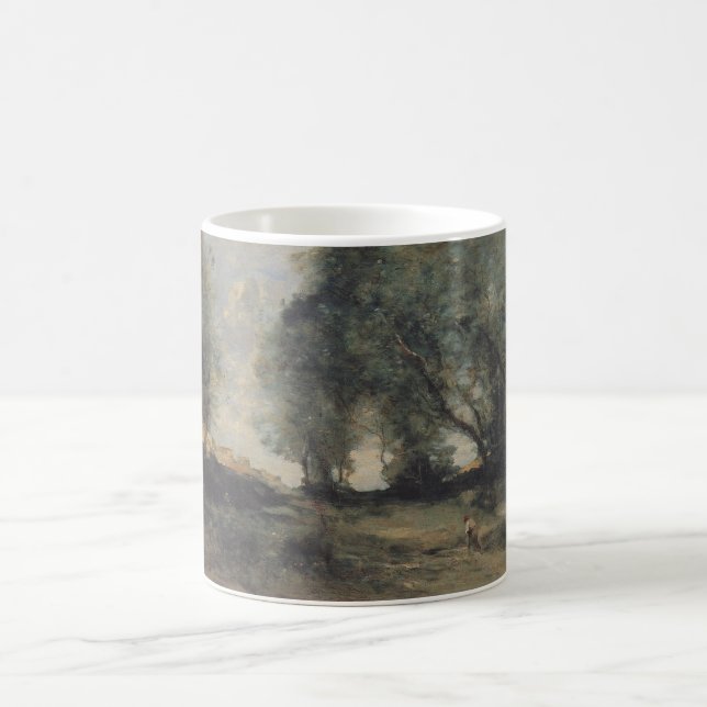 Landscape (by Camille Corot) Coffee Mug (Center)