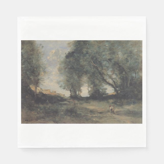 Landscape (by Camille Corot) Napkin (Front)