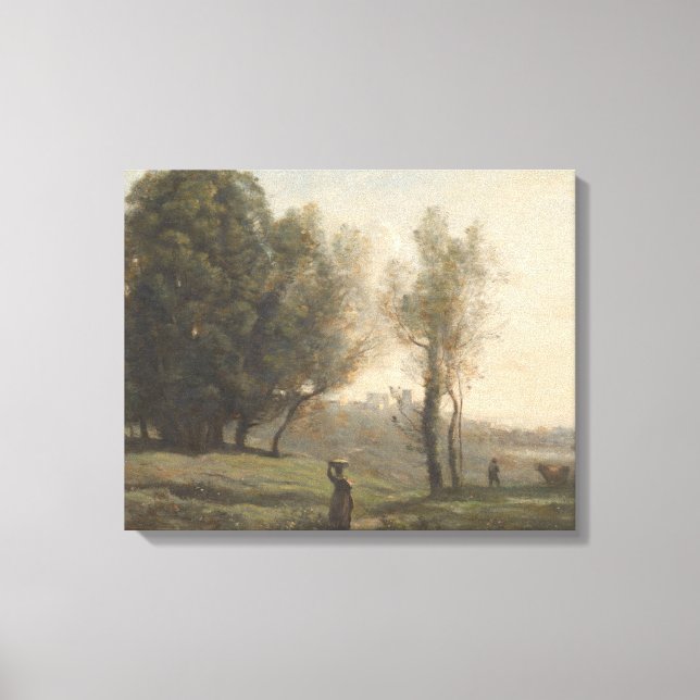 Landscape, Camille Corot, c. 1872 Canvas Print (Front)