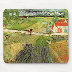 Landscape, Carriage and Train by Vincent van Gogh Mouse Mat