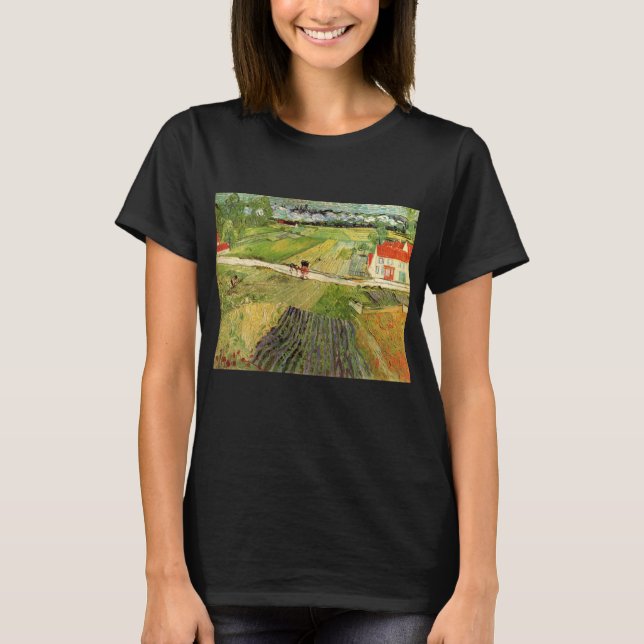 Landscape, Carriage and Train by Vincent van Gogh T-Shirt (Front)
