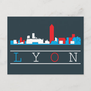 Landscape City View   Lyon, France Postcard