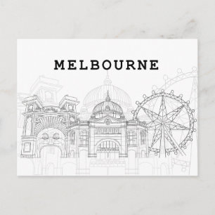 Landscape City View   Melbourne, Australia Postcard