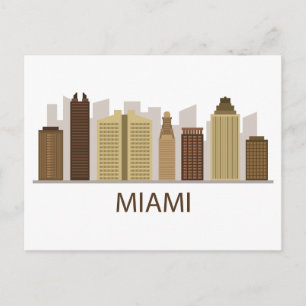 Landscape City View Miami, Florida Postcard