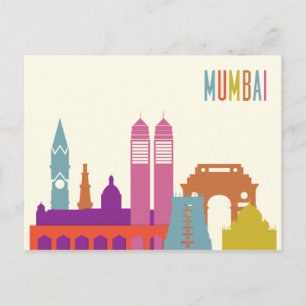 Landscape City View Mumbai, India Postcard