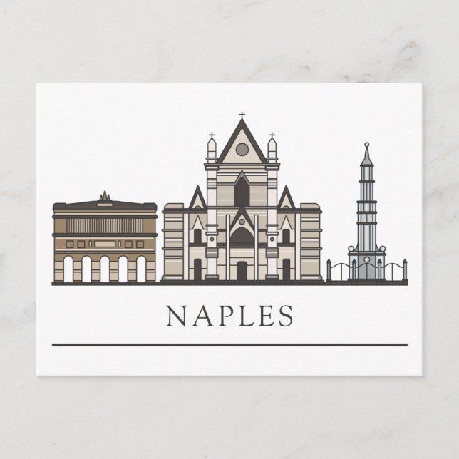 Landscape Cityscape | Naples, Italy Postcard (Front)