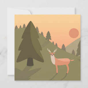Landscape Deer Mountain Nature Wild Park Sunset Po