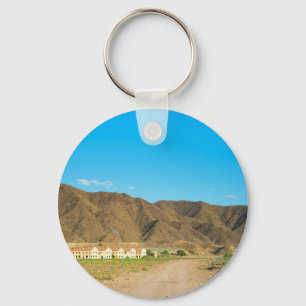 Landscape desert in Almeria, Andalusia, Spain Key Ring