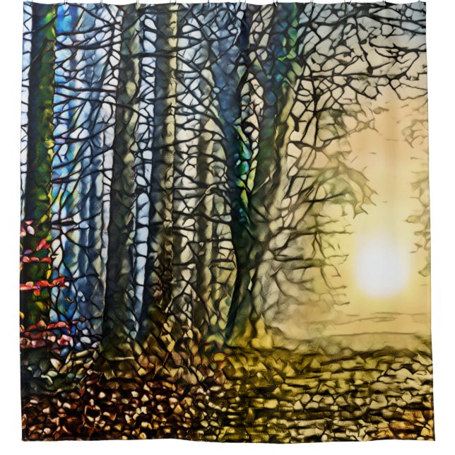 Landscape Design 276 Forest Woods Shower Curtain (Front)
