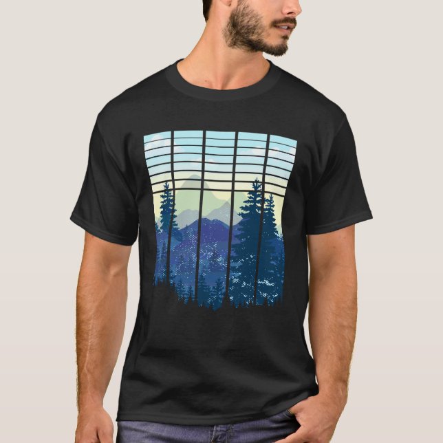 Landscape Design, Mountain, Nature,Trees and Fores T-Shirt (Front)