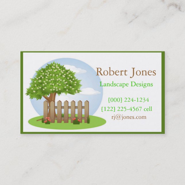 Landscape Designer Business Card (Front)