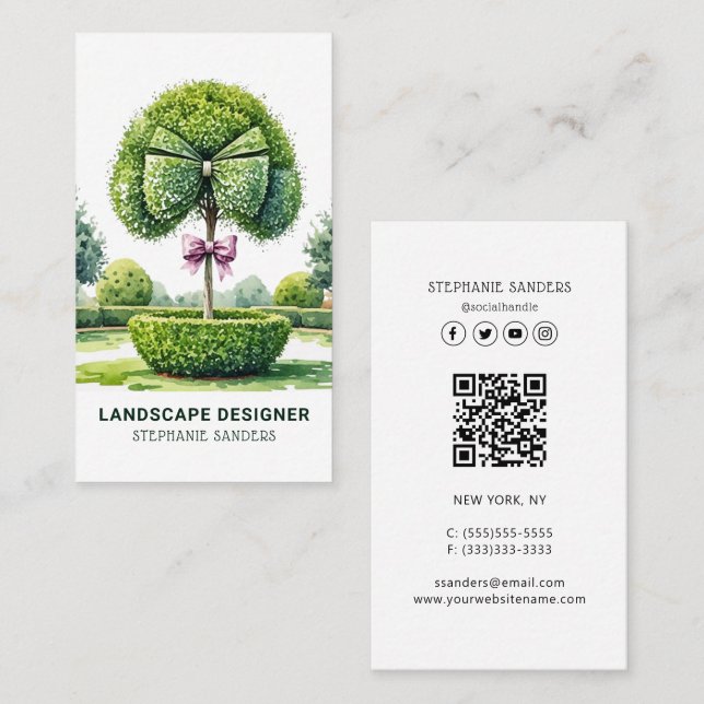 Landscape Designer Business Card (Front/Back)