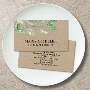 Landscape Designer Kraft Paper Business Card