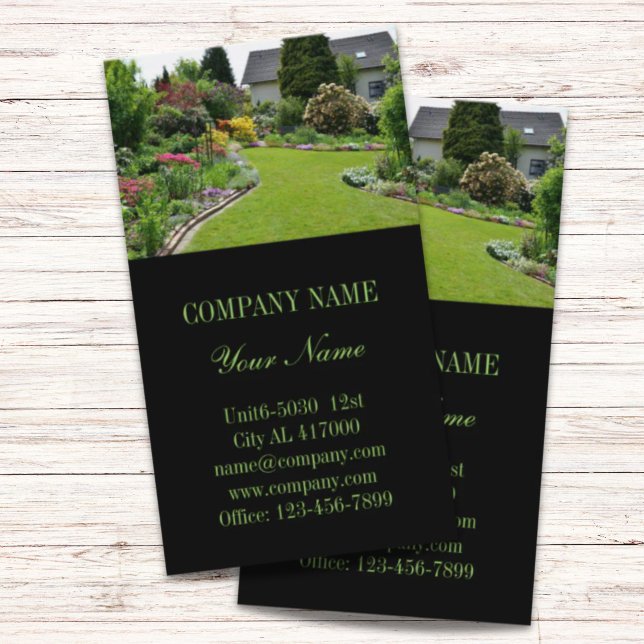 Landscape designer lawn care landscaping business card (Landscape designer lawn care landscaping business card)