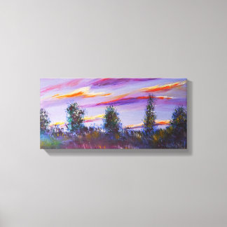 Landscape drawing with acrylic canvas print