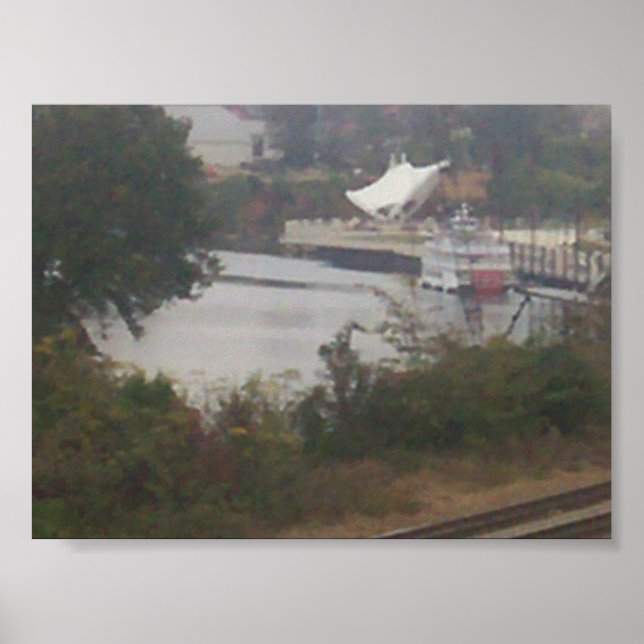 landscape, ferry with an object poster (Front)
