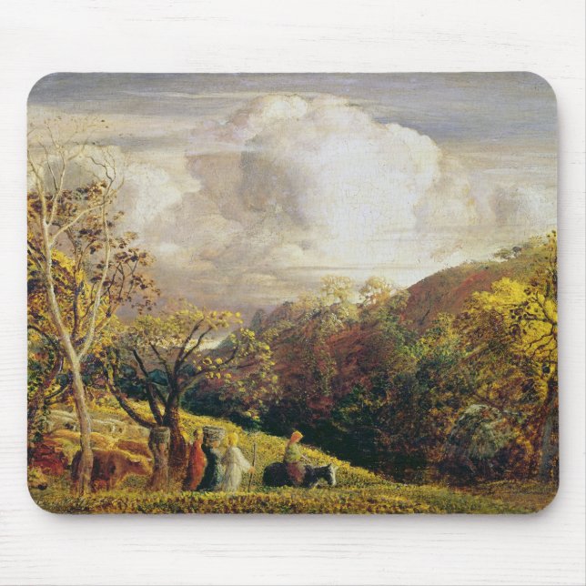 Landscape, figures and cattle mouse mat (Front)