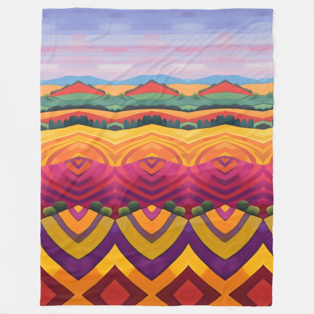 Landscape  fleece blanket (Front)