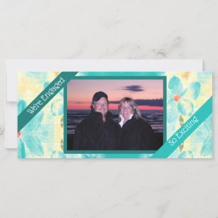 Landscape Floral Wedding Engagement Announcement