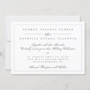 Landscape Formal Calligraphy Elegant Wedding Invitation