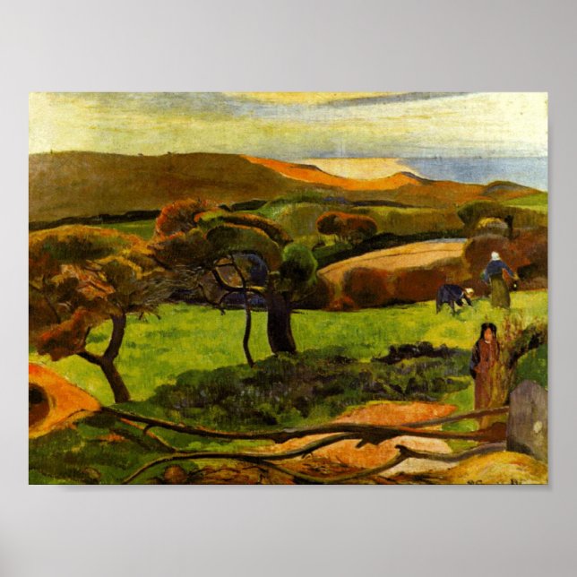 Landscape From Bretagne by Paul Gauguin Poster (Front)