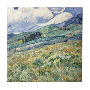 Landscape from Saint-Rémy by Vincent Van Gogh Tile