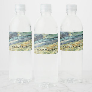  Landscape from Saint-Rémy by Vincent Van Gogh  Water Bottle Label