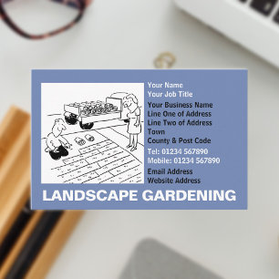 Landscape Gardening Cartoon Business Card