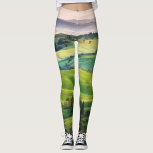 Landscape Greenery: Light Painted Serenity Leggings