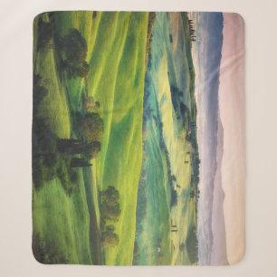 Landscape Greenery: Light Painted Serenity Sherpa Blanket