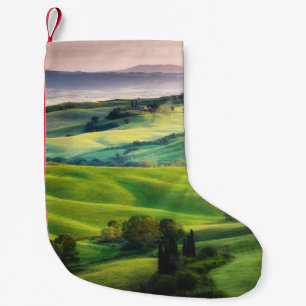 Landscape Greenery: Light Painted Serenity Small Christmas Stocking