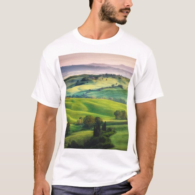 Landscape Greenery: Light Painted Serenity T-Shirt (Front)