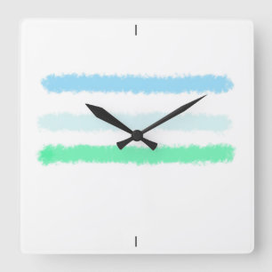 Landscape in Abstract. Square Wall Clock