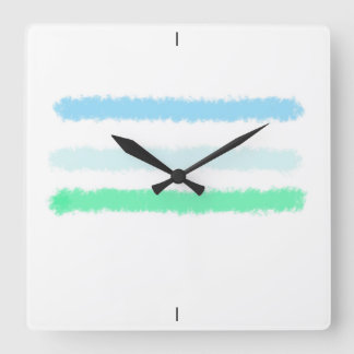 Landscape in Abstract. Square Wall Clock