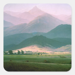 Landscape in the Riesengebirge, 1810-11 Square Sticker