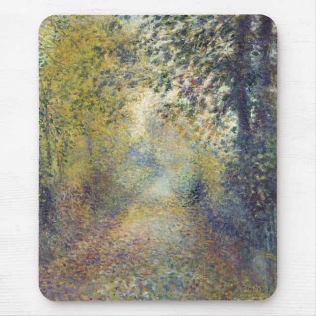 Landscape In the Woods (by Pierre-Auguste Renoir) Mouse Mat (Front)