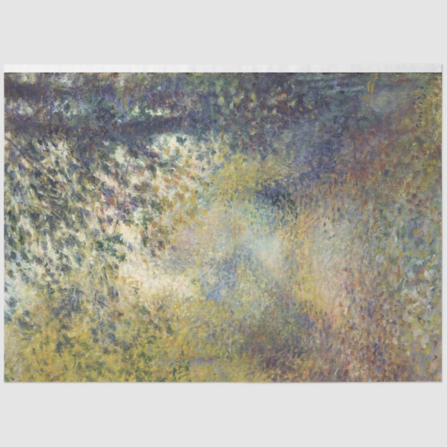 Landscape In the Woods (by Pierre-Auguste Renoir) Tissue Paper (Front)