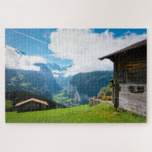 Landscape in Wengen in Switzerland