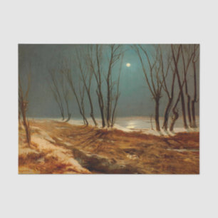 Landscape in Winter at Moonlight by Carl Blechen Tissue Paper