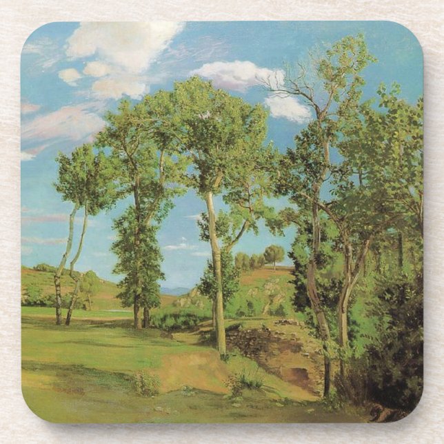 Landscape Landscape Frederic Bazille Impressionist Coaster (Front)