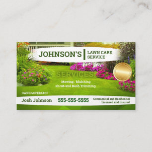 Landscape Lawn Care Business Card